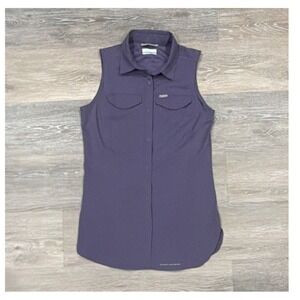 Columbia Purple‎ Sleeveless Button-Up Collared Top XS AL2684